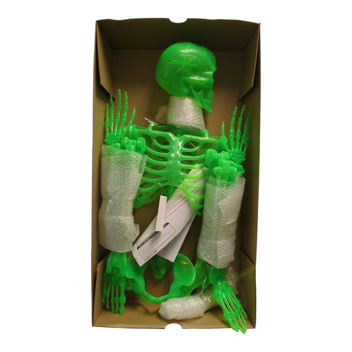 Member's Mark 5' Pre-Lit Color Changing Poseable Skeleton, Green