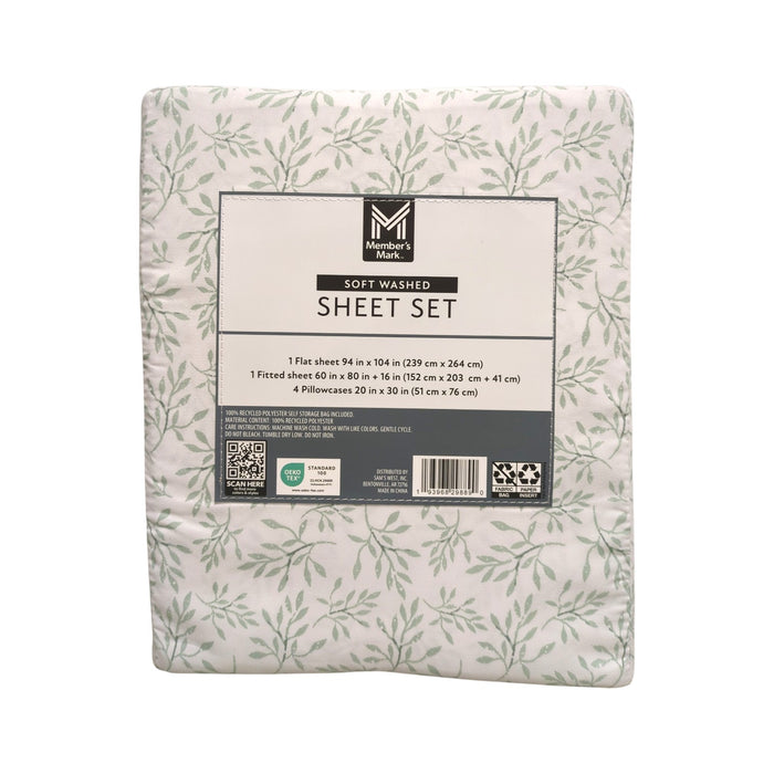 Member's Mark Luxuriously Soft Washed Microfiber Sheet Set, 6pc, Queen