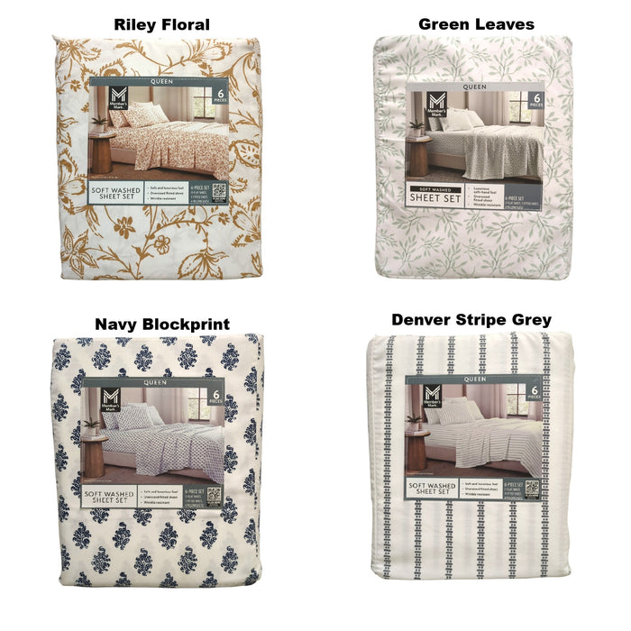 Member's Mark Luxuriously Soft Washed Microfiber Sheet Set, 6pc, Queen