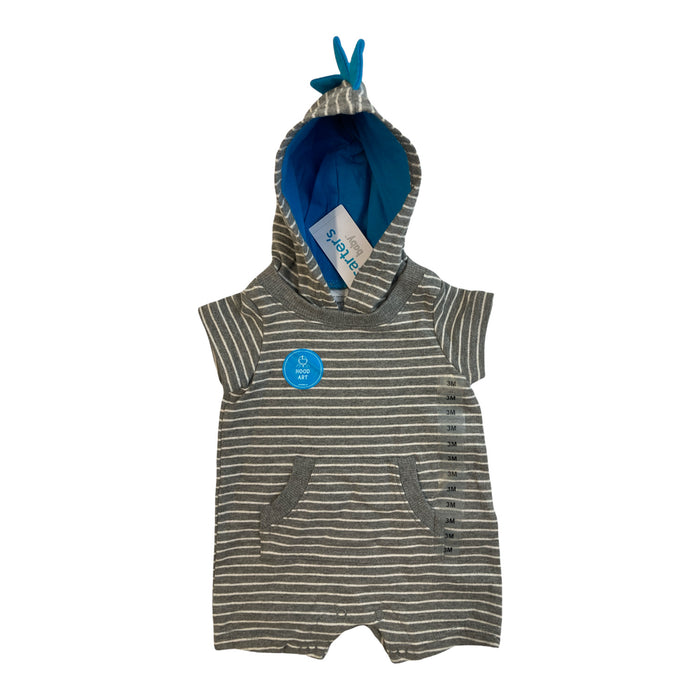 Carter's Boy's Cute Hooded Cotton Romper