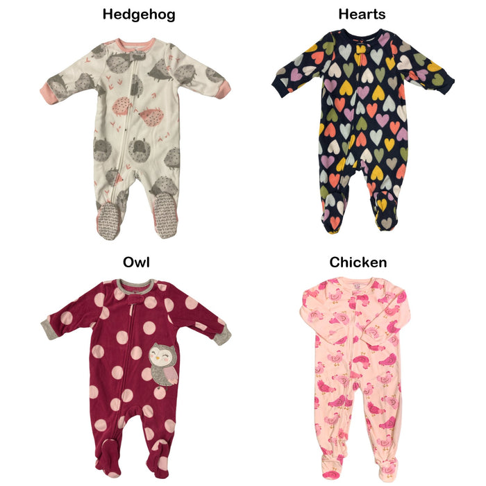 Carter's Girls Soft & Warm Polyester Fleece Footie Pajama