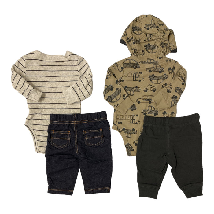 Carter's Boy's 4 Piece Cotton Bodysuit & Pant Set