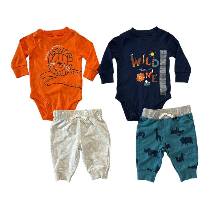 Carter's Baby & Toddler Boy's 4 Piece Long Sleeve Bodysuits & Jogger Pants Set
