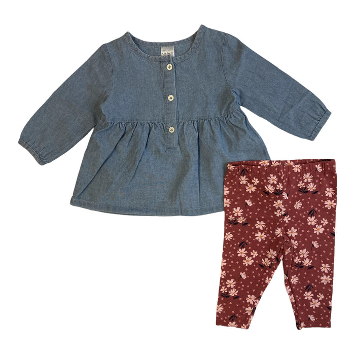 Carter's Girls 2-Piece Long Sleeve & Pant Playwear Set