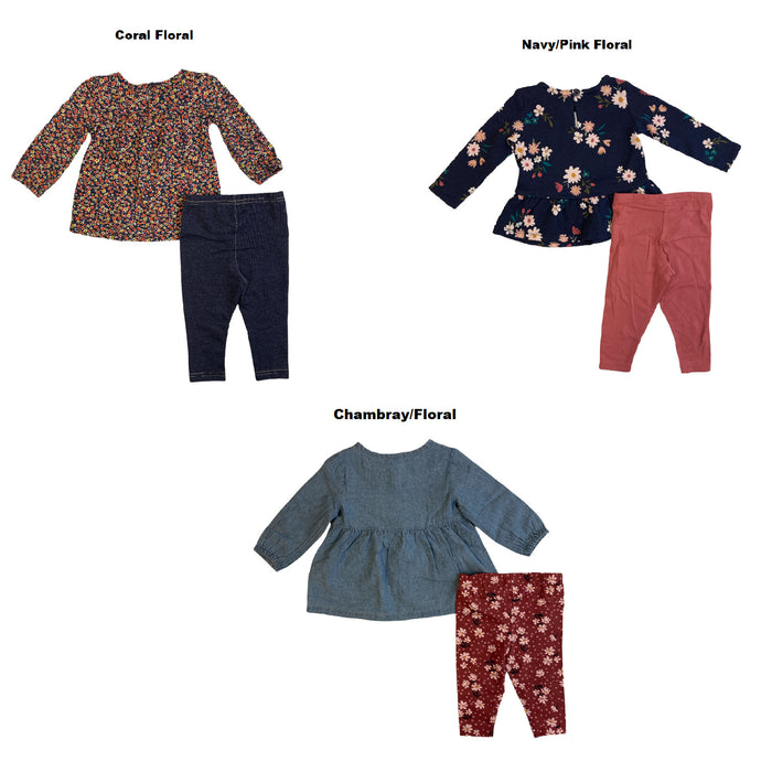 Carter's Girls 2-Piece Long Sleeve & Pant Playwear Set