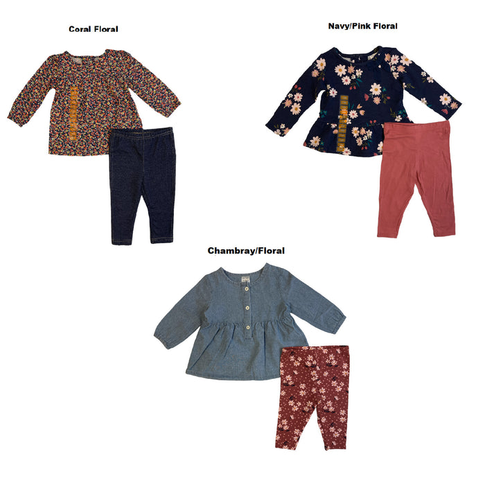 Carter's Girls 2-Piece Long Sleeve & Pant Playwear Set