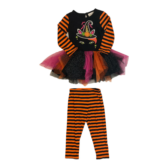 Emily Rose Girl's Applique Halloween Tutu Tunic & Legging Set