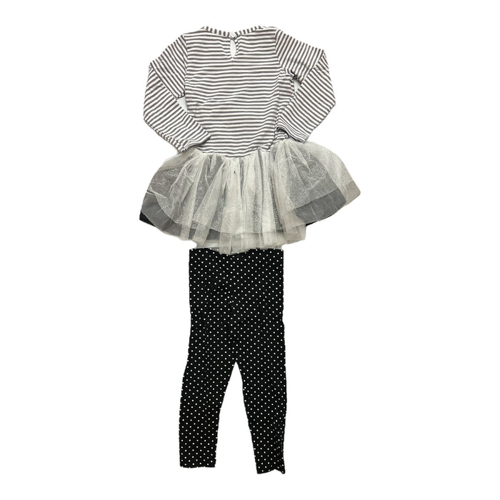 Counting Daisies Girl's Halloween 2 Piece Long Sleeve & Pant Ghost Outfit