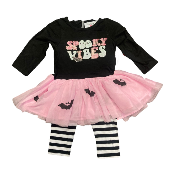 Counting Daisies Girl's Spooky Vibes 2-Piece Tunic Tutu & Legging Set