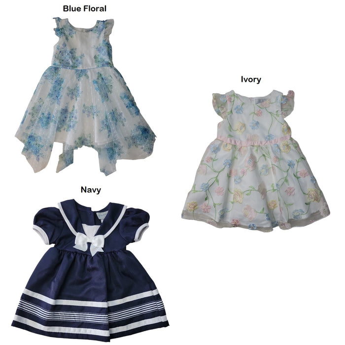 Rare Editions Baby/Toddler Occasion Lined Lightweight Dress