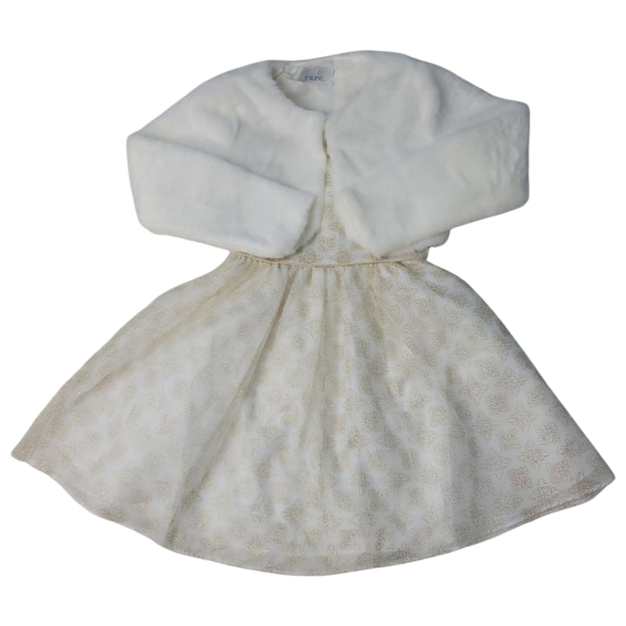 rare editions ivory dress Rare Editions Girls Dress Ivory Floral Size 5 Fancy Special Occasions Wedding