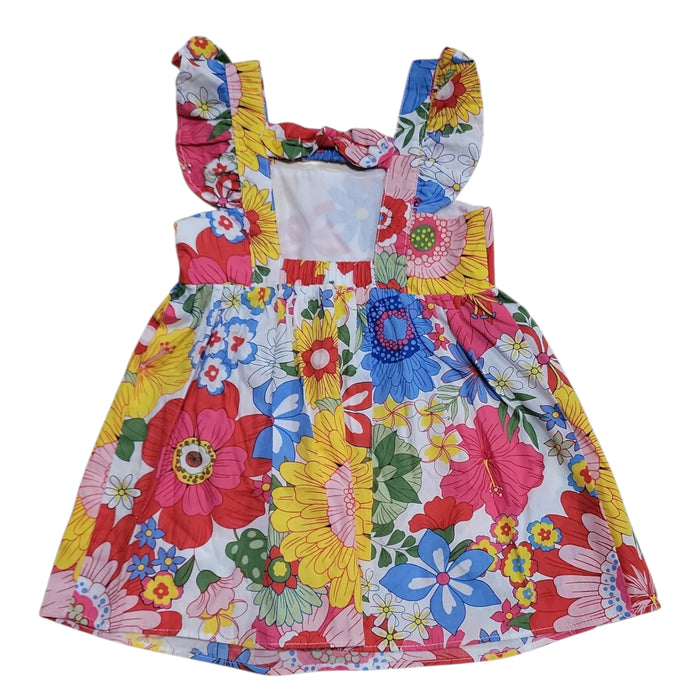 Counting Daisies Toddler Girls Easy Care Lightweight Woven Dress