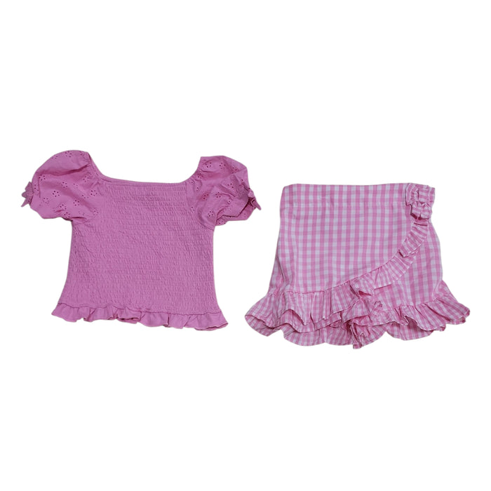 Rare Editions Toddler Girls 2 Piece Elastic Waistband Woven Short Set