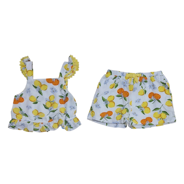 Rare Editions Toddler Girls 2 Piece Elastic Waistband Woven Short Set