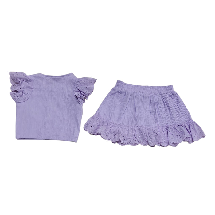 Rare Editions Toddler Girls 2 Piece Elastic Waistband Woven Short Set