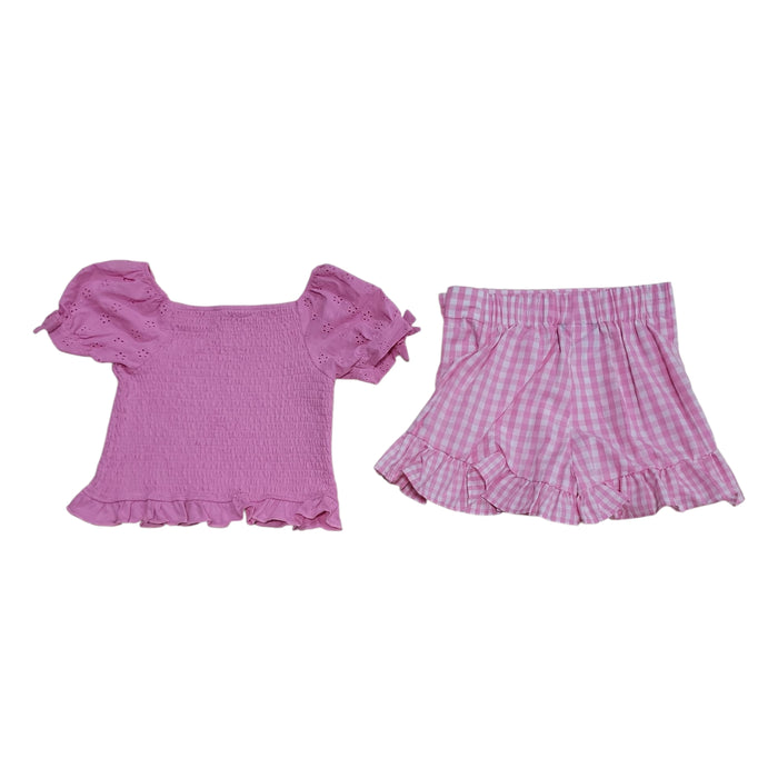 Rare Editions Toddler Girls 2 Piece Elastic Waistband Woven Short Set