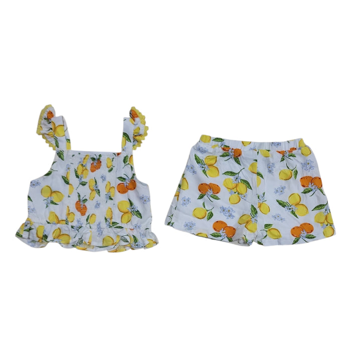 Rare Editions Toddler Girls 2 Piece Elastic Waistband Woven Short Set