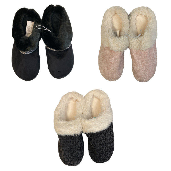 Isotoner Women's Slip On Memory Foam Eco Comfort Hoodback Chenille Slippers