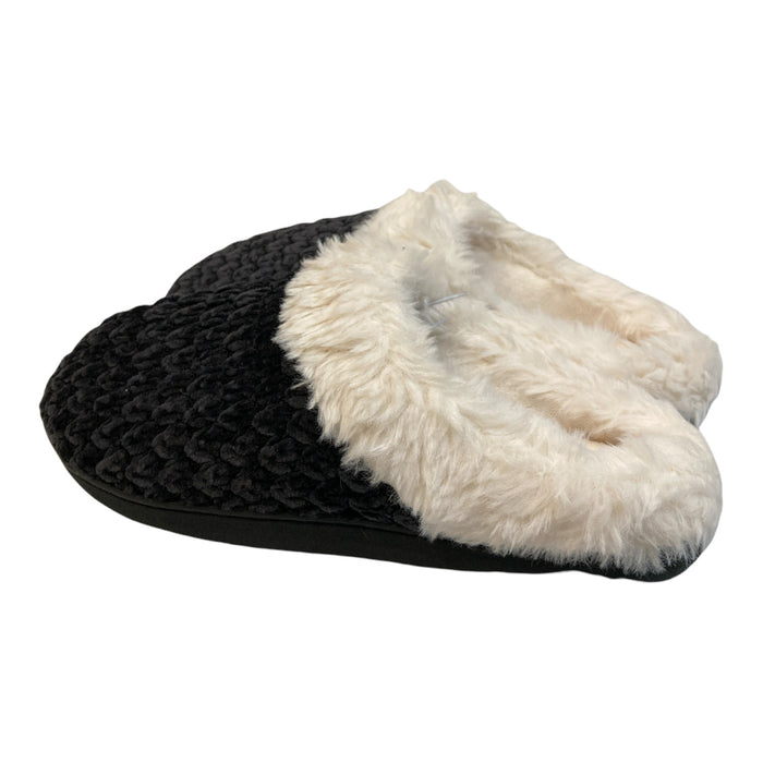 Isotoner Women's Slip On Memory Foam Eco Comfort Hoodback Chenille Slippers