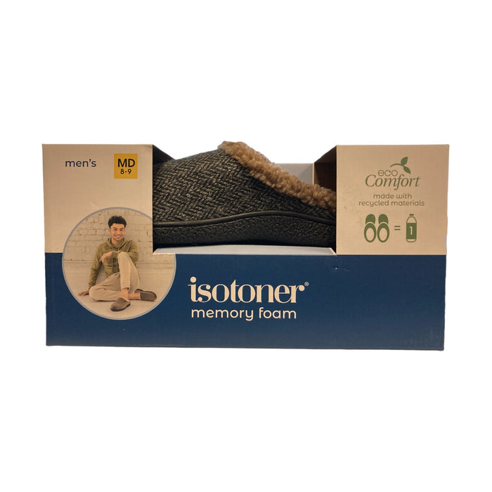 Isotoner Men's Memory Foam Cushioned Hoodback Eco Comfort Slippers