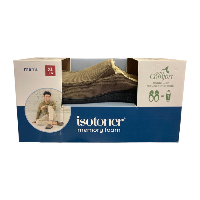 Isotoner Men's Memory Foam Cushioned Hoodback Eco Comfort Slippers