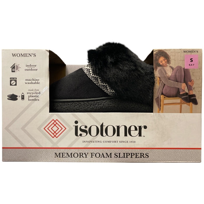 Isotoner Ladies Memory Foam Comfort Hoodback Slippers
