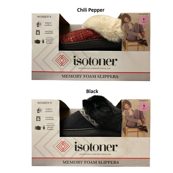 Isotoner Ladies Memory Foam Comfort Hoodback Slippers