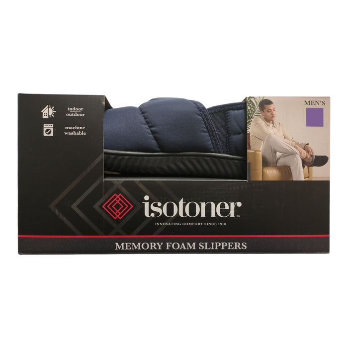 Isotoner Men's Classic Comfort Indoor/Outdoor Hoodback Slippers