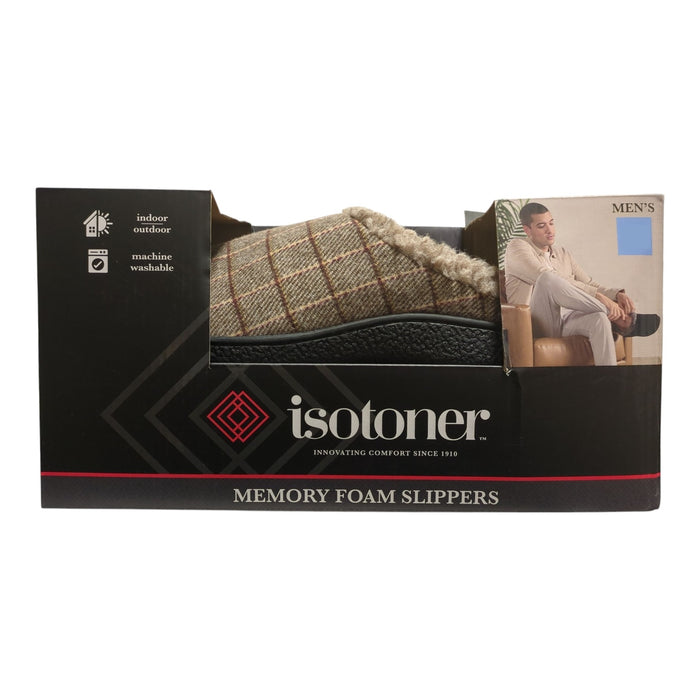 Isotoner Men's Classic Comfort Indoor/Outdoor Hoodback Slippers