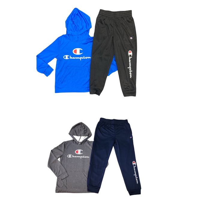 Champion Boys Hoodie & Jogger Set w/ White Champion Logo