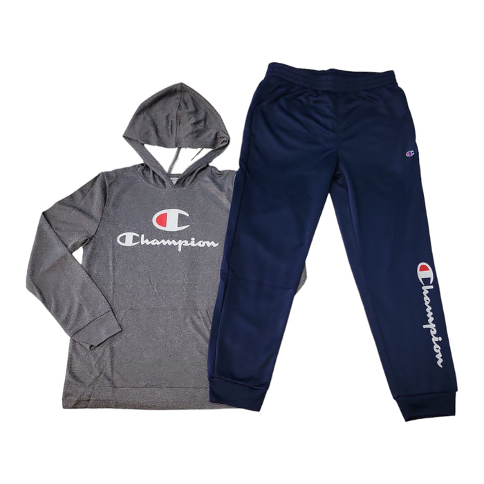 Champion Boys Hoodie & Jogger Set w/ White Champion Logo