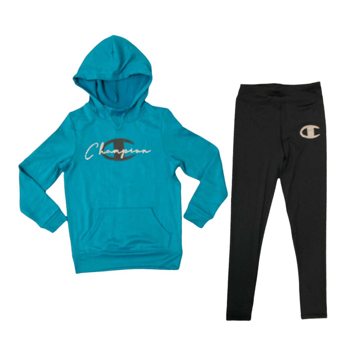 Champion Girls' Heavyweight Pullover Logo Hoodie & Leggings Outfit Set