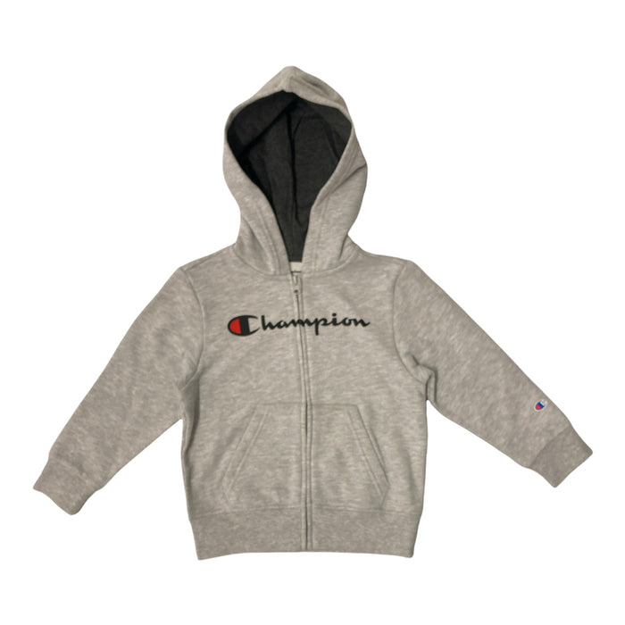 Champion Boy's Tagless Full Zip Logo Fleece Hoodie