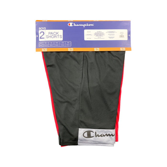 Champion Boy's Moisture Wicking UPF 30 Quick Dry Active Shorts, 2 Pack