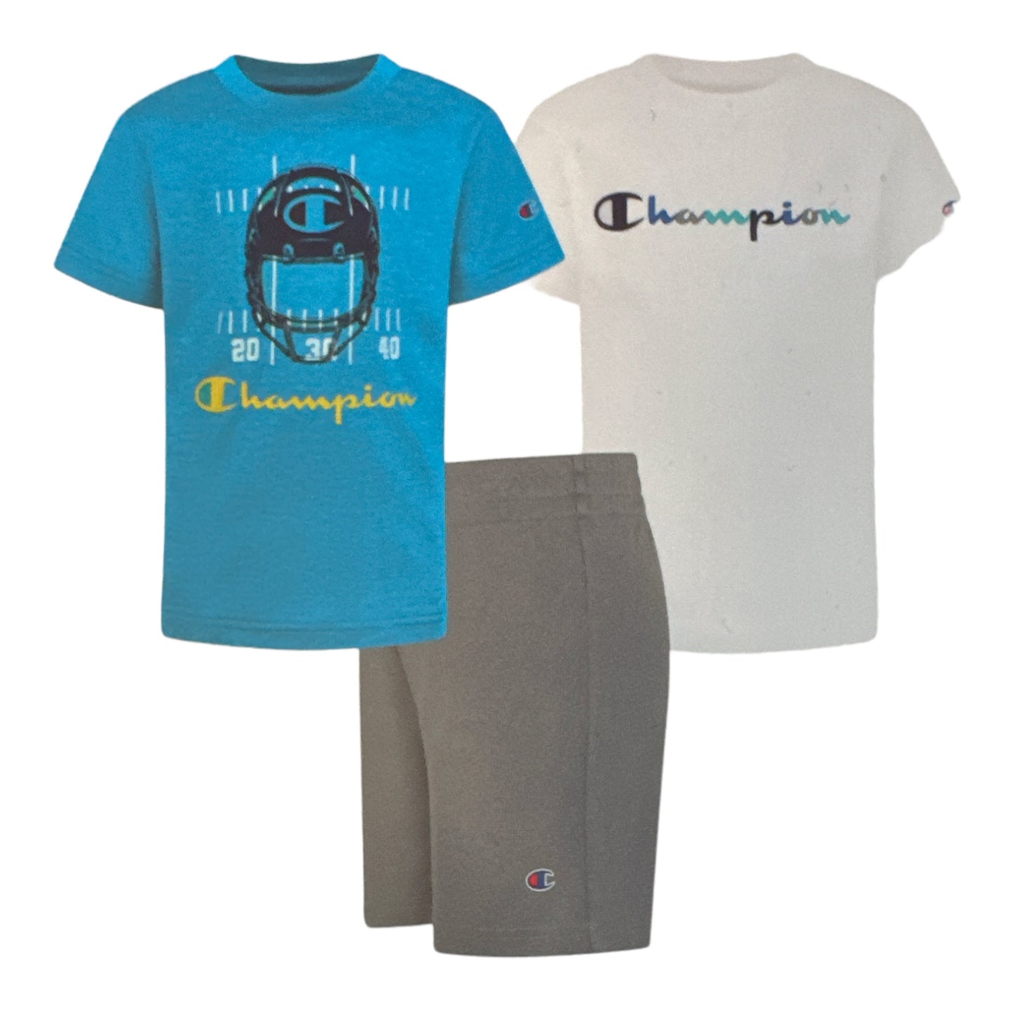 Champion Little Boy's 3 Piece 2 Short Sleeve Tops & Shorts Active Set
