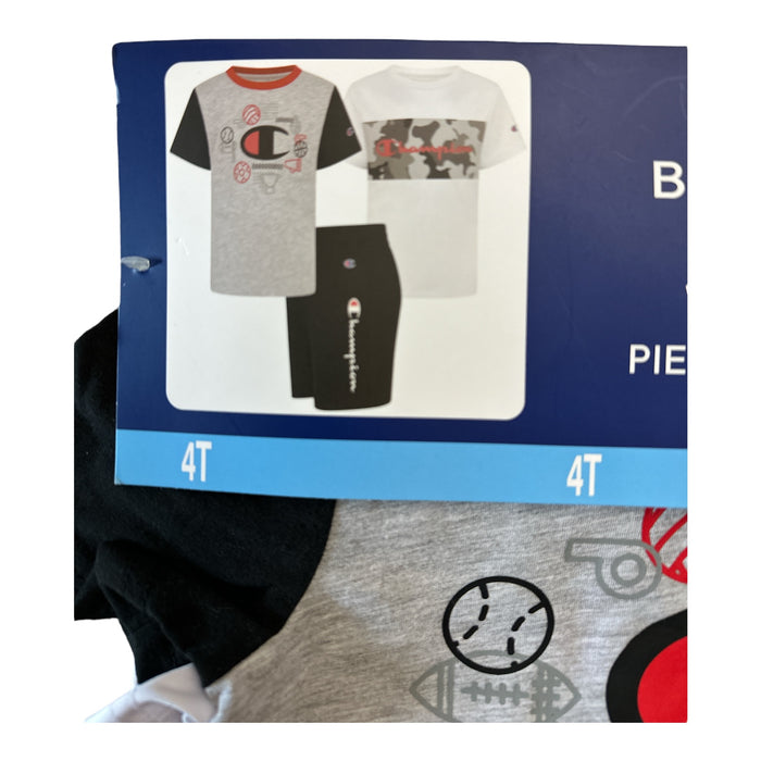 Champion Boy's 3-Piece Short Sleeve Tees & Active Short Set