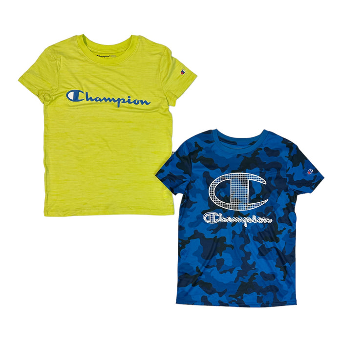 Champion Boys 2-Pack Moisture Wicking UPF 30 Soft Tagless Tees