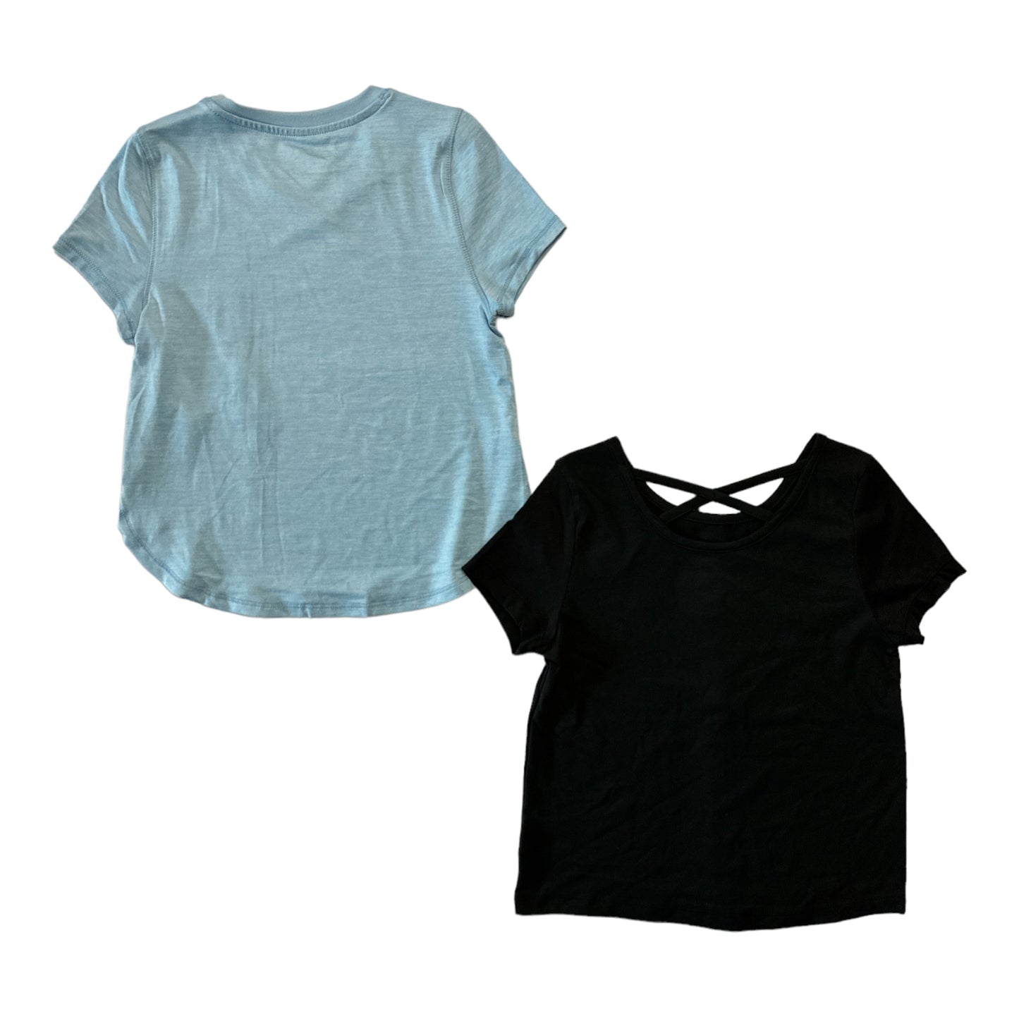 Champion Girl's 2 Pack Polyester & Cotton Graphic Print Active Tees