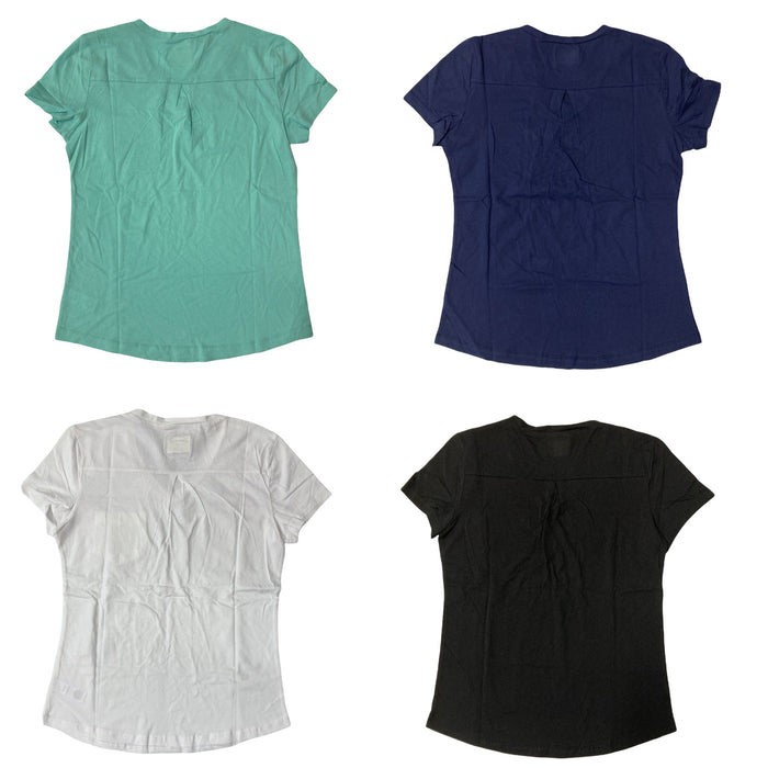 Seven7 Women's Cotton V-Neck Pocket Short Sleeve T-Shirt