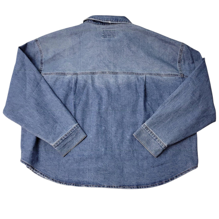 Edited by Remi Bader Curved High-Lo Hem Women's Denim Top