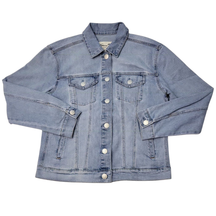 Seven7 Women's Denim Relaxed Fit Midweight Trucker Jacket