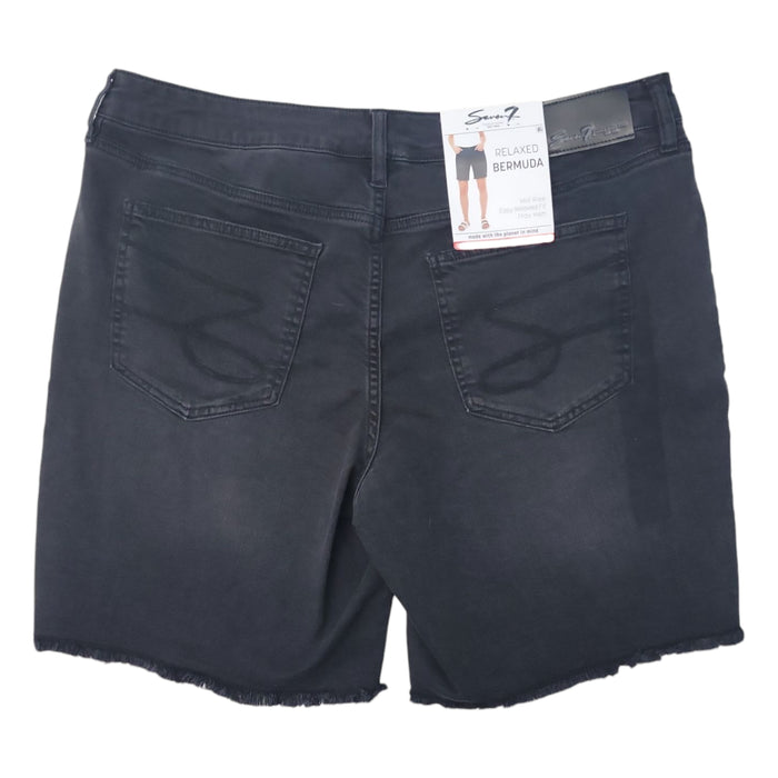 Seven7 Women's Bermuda Mid Rise Stretch Denim Short