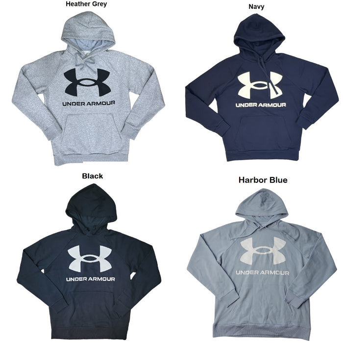 Under Armour Men's Rival Fleece Cold Gear Big Logo UA Pullover Hoodie, 1357093