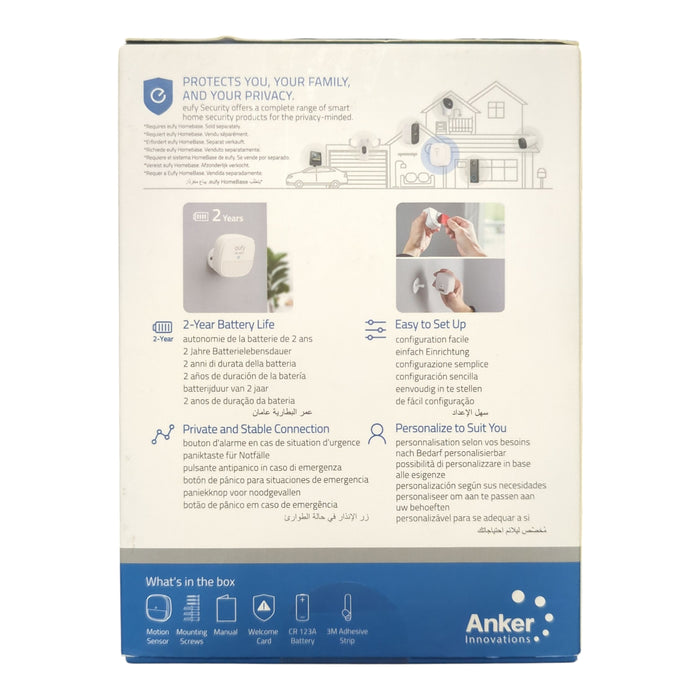 eufy Battery-Powered Smart Motion Sensor, T8910021