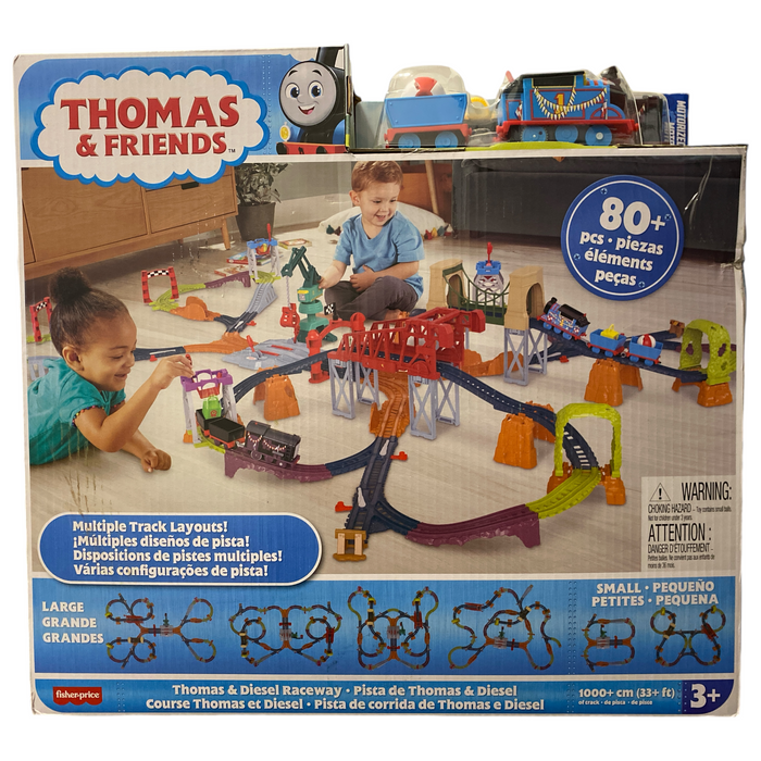 Fisher-Price Thomas & Friends Train Diesel Raceway, 80+pcs