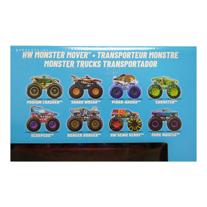 Hot Wheels Monster Trucks Monster Mover Hauler & Trucks Bundle
