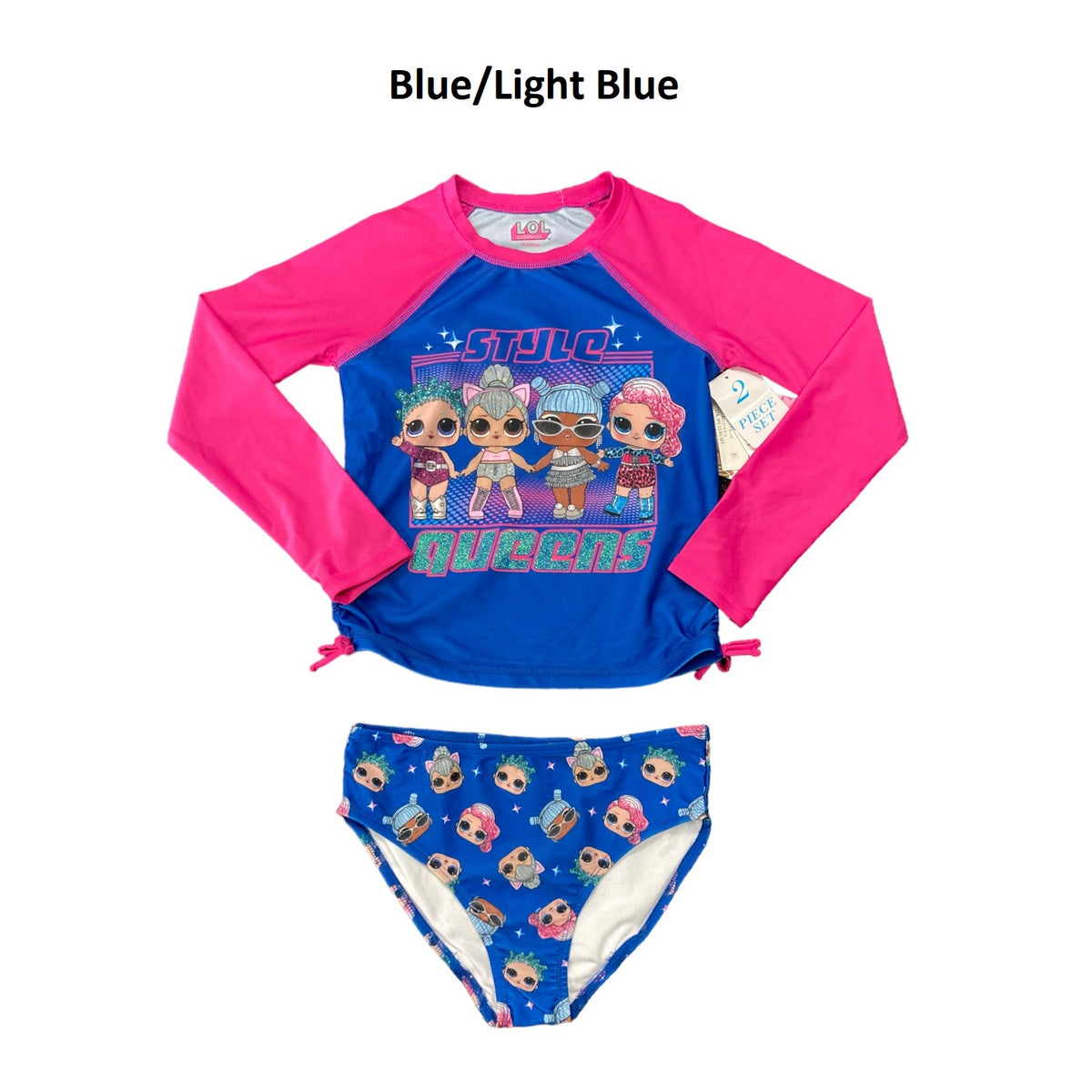L.O.L. Surprise! Girl's 2 Piece Long Sleeve Rash Guard & Brief Bottom ...