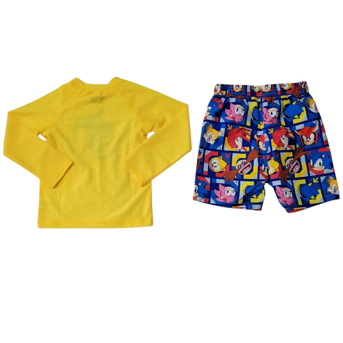 Character Toddler Boys 2-Piece Rashguard and Swim Trunk Set