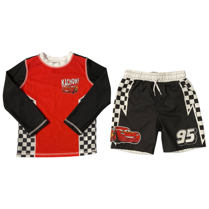 Character Toddler Boys 2-Piece Rashguard and Swim Trunk Set