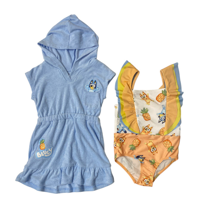 Character Toddler Girl's 2-Piece Coverup and Swimsuit Set